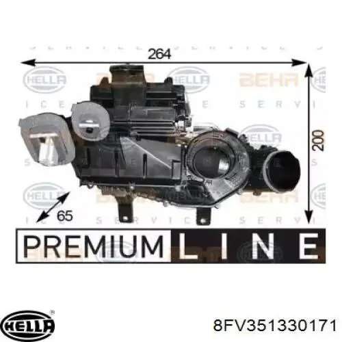 Vaporizador de aparelho de ar condicionado 8FV351330171 HELLA
