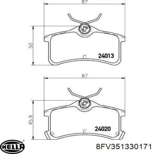 8FV351330171 HELLA Vaporizador de aparelho de ar condicionado