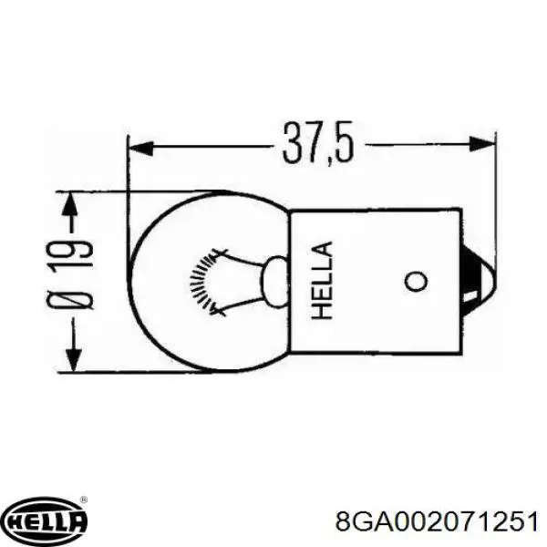 Lâmpada 004069100000 Magneti Marelli