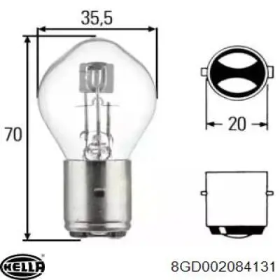Compre 8GD002084131 HELLA Lâmpada