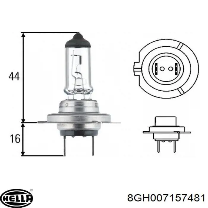 Compre 8GH007157481 HELLA Lâmpada halógena