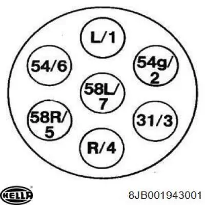 Compre 8JB001943001 HELLA Lanterna da luz de fundo de matrícula traseira
