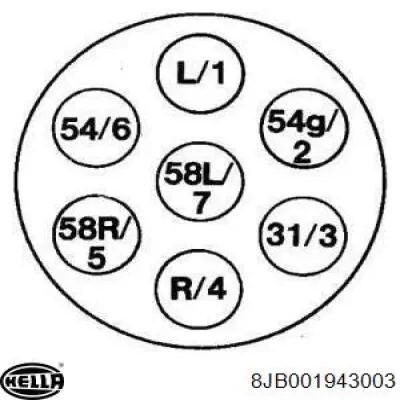 Compre 8JB001943003 HELLA Lanterna da luz de fundo de matrícula traseira