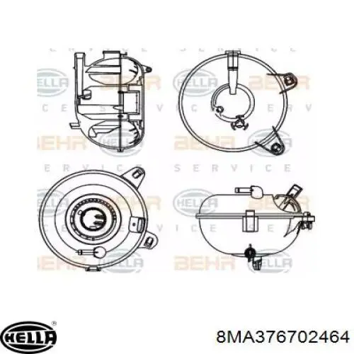Tanque de expansão do sistema de esfriamento 3F121130 AND
