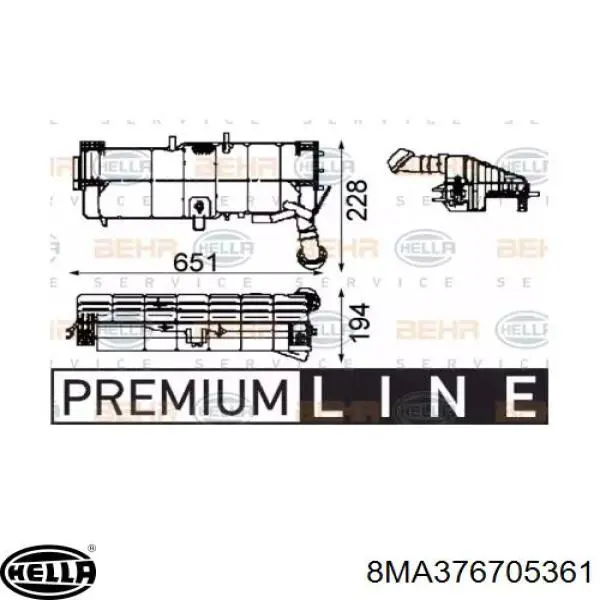 Tanque de expansão do sistema de esfriamento HELLA 8MA376705361 preço, a partir de 130,07 USD