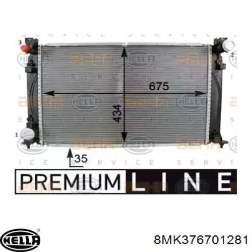 4F0121251S VAG Radiador de esfriamento de motor