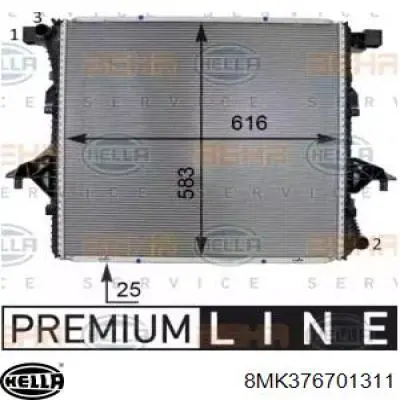 Compre 2H0121253A VAG Radiador de esfriamento de motor