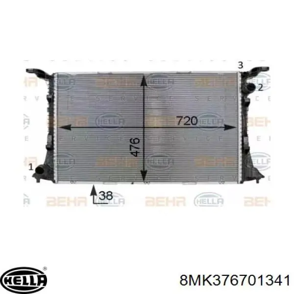 4G0121251N VAG Radiador de esfriamento de motor