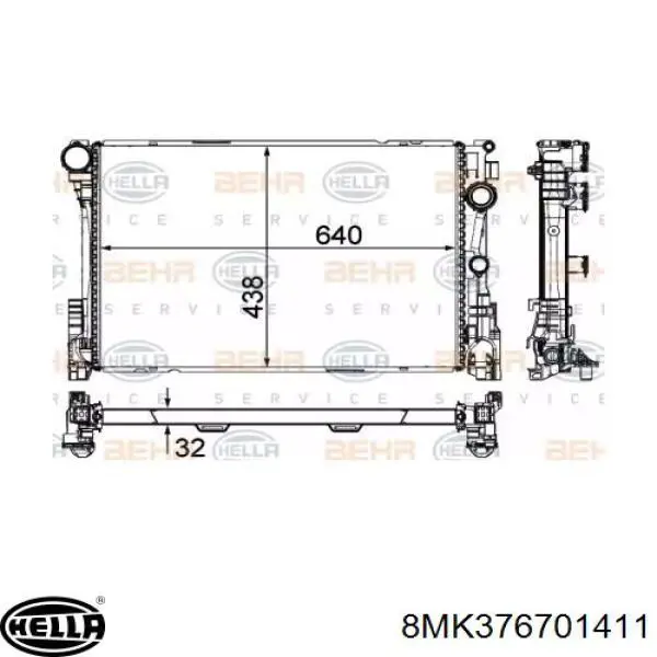 Radiador de esfriamento de motor Mercedes A0995002603 preço, a partir de 207,31 USD