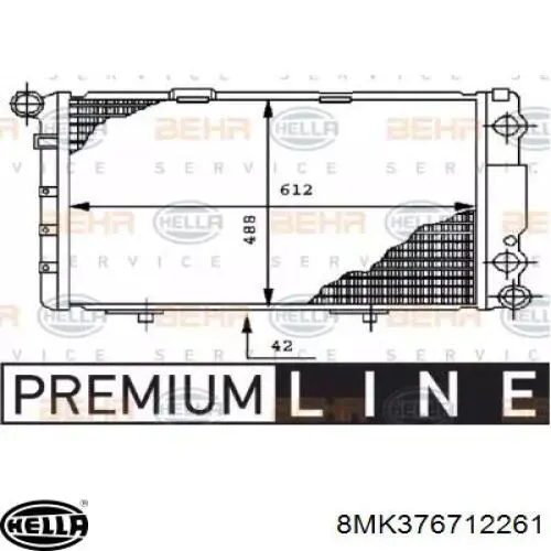Radiador de esfriamento de motor 8MK376712261 HELLA