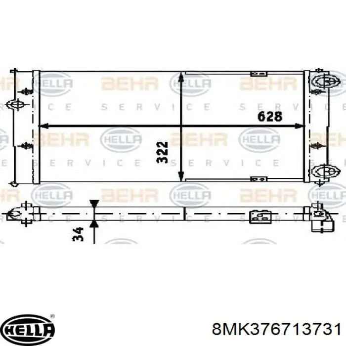 Compre 6K0121253A VAG Radiador de esfriamento de motor