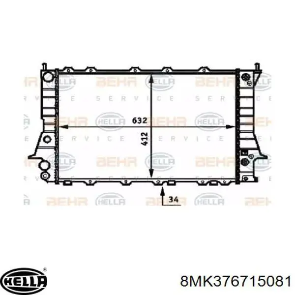 Compre 8MK376715081 HELLA Radiador de esfriamento de motor
