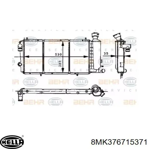 Compre 730897 VALEO Radiador de esfriamento de motor