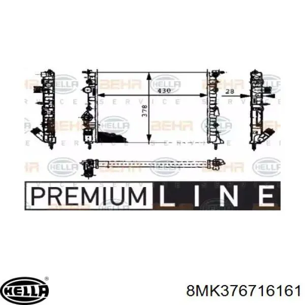 8200125767 Renault (RVI) Radiador de esfriamento de motor