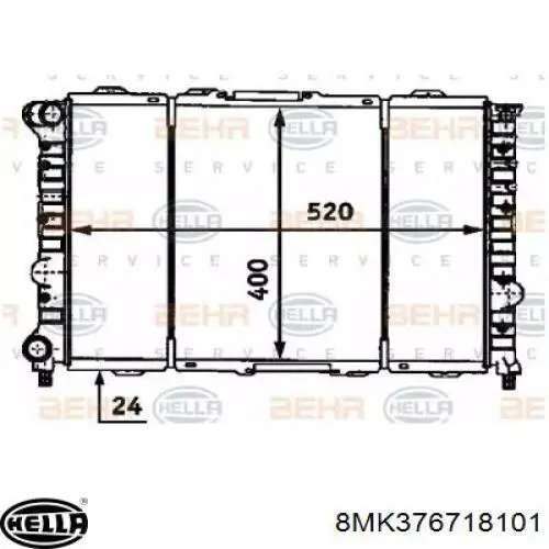 Compre 8MK376718101 HELLA Radiador de esfriamento de motor