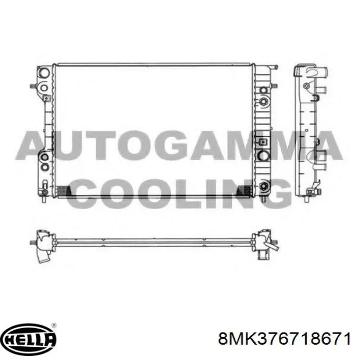 Compre 8MK376718671 HELLA Radiador de esfriamento de motor