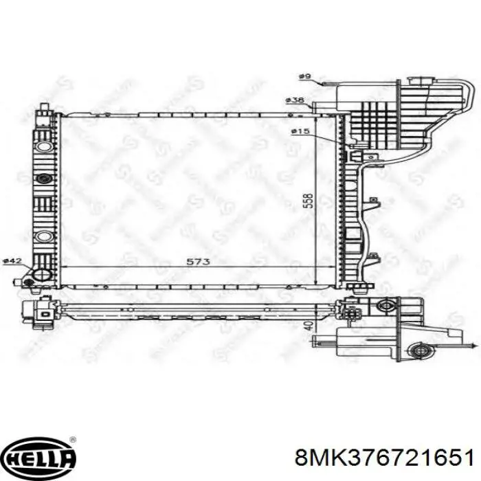 Compre 8MK376721651 HELLA Radiador de esfriamento de motor