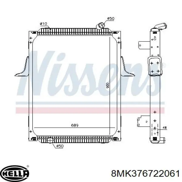 Compre 8MK376722061 HELLA Radiador de esfriamento de motor