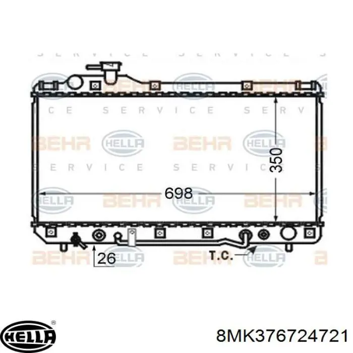 Radiador de esfriamento de motor TYC 613TYA086 preço, a partir de 122,88 USD