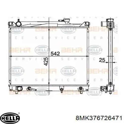 Radiador de esfriamento de motor 365200 Kale