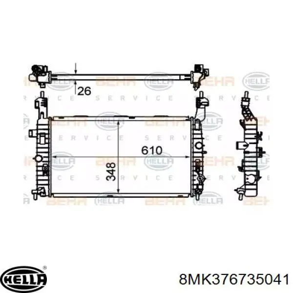 Radiador de esfriamento de motor 1300252 General Motors