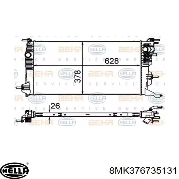 Radiador de esfriamento de motor Renault (RVI) 214105378R preço, a partir de 98,75 USD