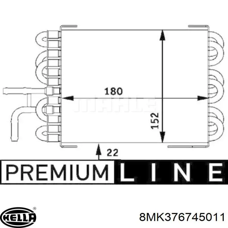 Trocador de calor de esfriamento de combustível HELLA 8MK376745011 preço, a partir de 56,18 USD