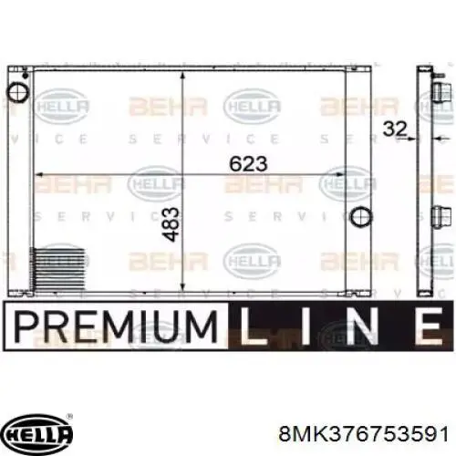 Radiador de esfriamento de motor HELLA 8MK376753591 preço, a partir de 321,11 USD