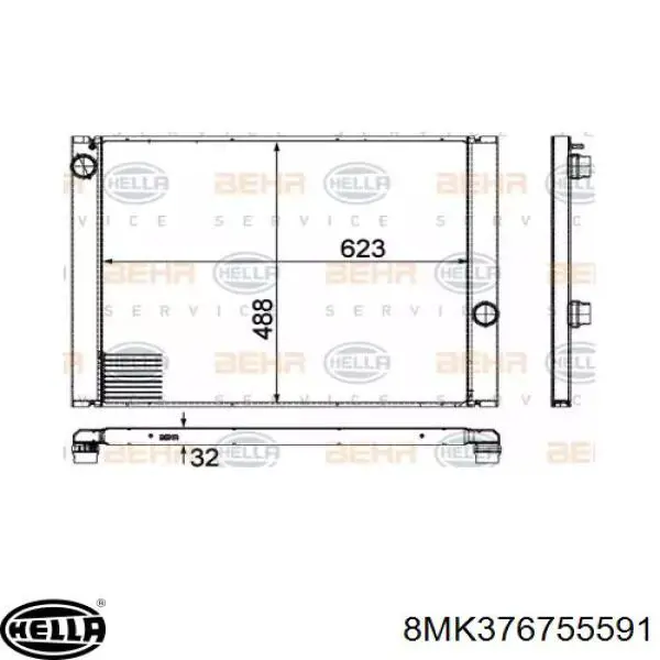 Compre 17117519210 BMW Radiador de esfriamento de motor