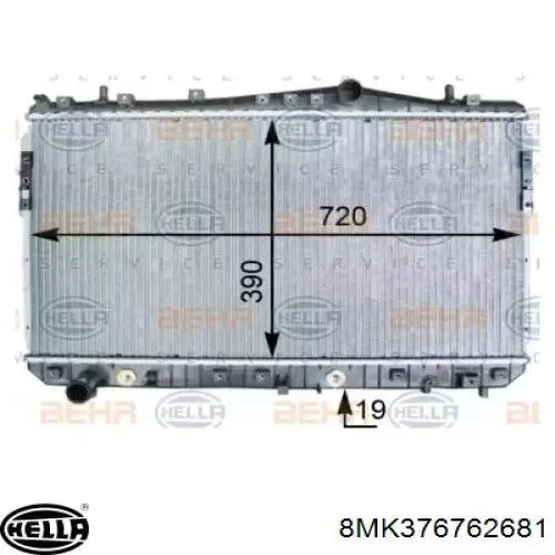 PL101899 Koyorad Radiador de esfriamento de motor