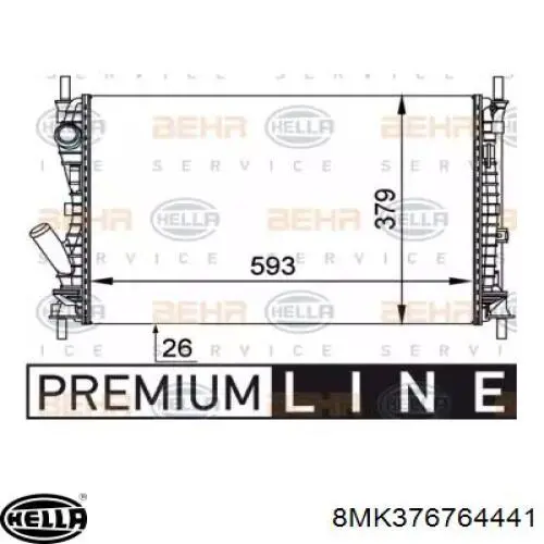Radiador de esfriamento de motor HELLA 8MK376764441 preço, a partir de 72,48 USD