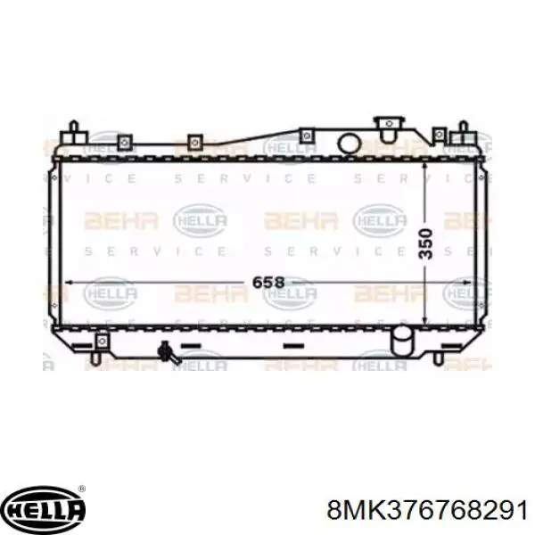 Radiador de esfriamento de motor 3825081X Polcar