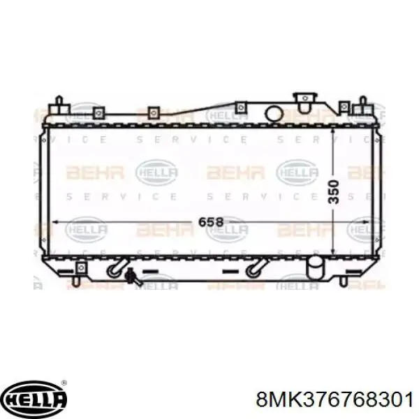 Radiador de esfriamento de motor 3825082 Polcar