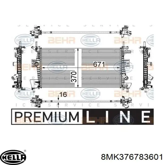 Radiador de esfriamento de motor 32M1081 Polcar