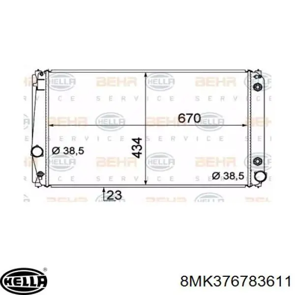 PL011959 Koyorad Radiador de esfriamento de motor