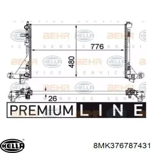 Compre 214004474R Renault (RVI) Radiador de esfriamento de motor