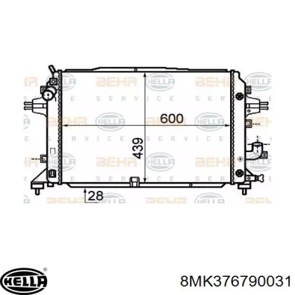 Radiador de esfriamento de motor R12135 Sato Tech
