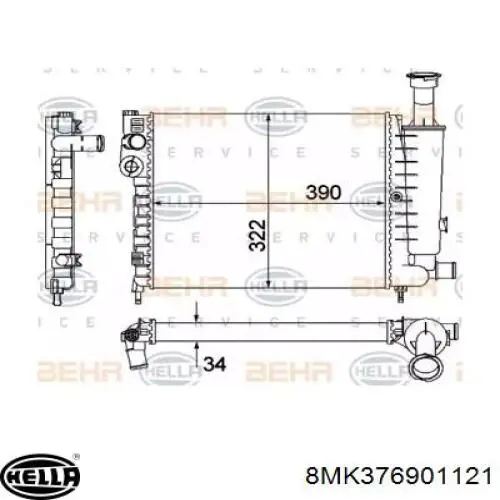 Compre 730491 VALEO Radiador de esfriamento de motor