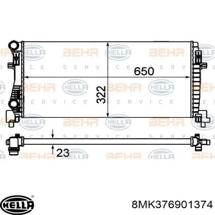 Radiador de esfriamento de motor 13C1081 Polcar