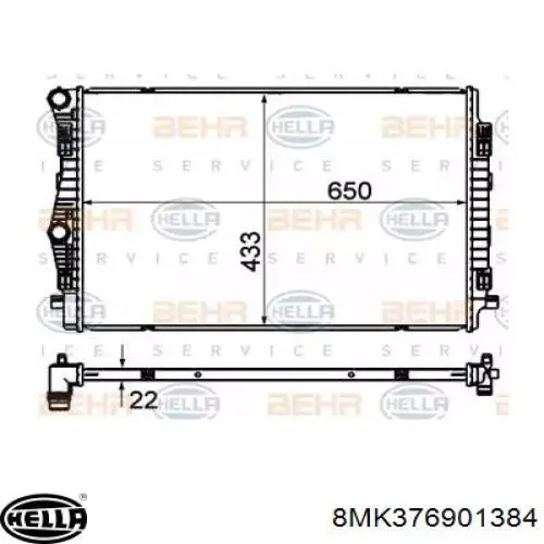 Radiador de esfriamento de motor HELLA 8MK376901384 preço, a partir de 139,15 USD