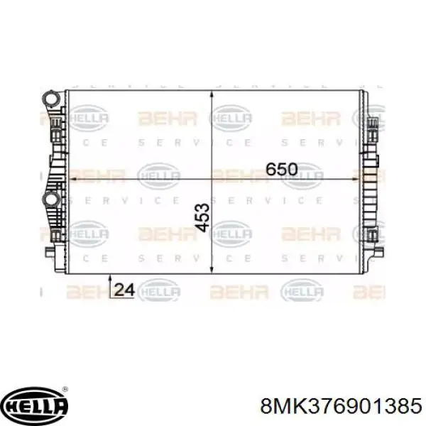 Radiador de esfriamento de motor 8MK376901384 HELLA