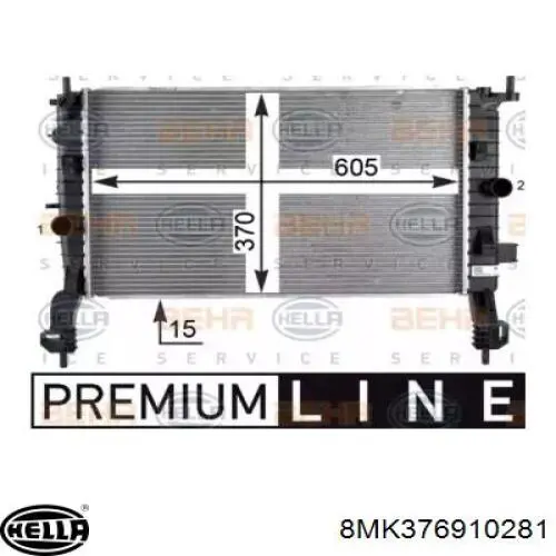 Compre 1300496 Opel Radiador de esfriamento de motor