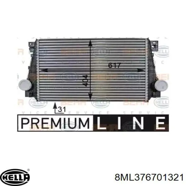 Compre 2H0145804C VAG Radiador de intercooler