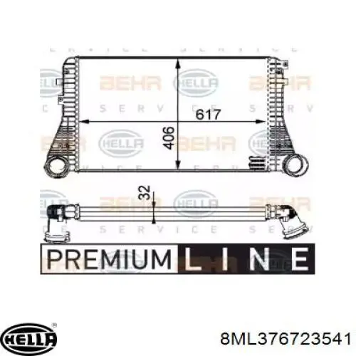Radiador de intercooler HELLA 8ML376723541 preço, a partir de 52,46 USD
