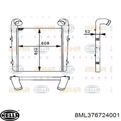 Compre 60867 HELLA Radiador de intercooler