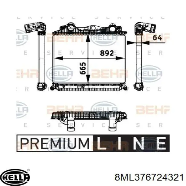 Radiador de intercooler HELLA 8ML376724321 preço, a partir de 760,19 USD