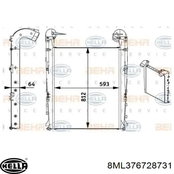 Radiador de intercooler Renault (RVI) 7420833583 preço, a partir de 335,99 USD