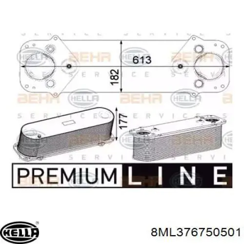8ML376750501 HELLA Radiador de intercooler
