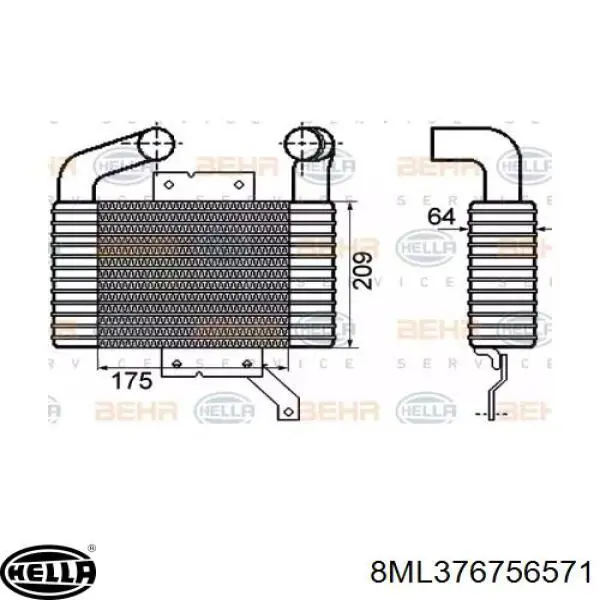  Radiador de intercooler Mazda 626 V sedan (GF) (1997 - 2002) V