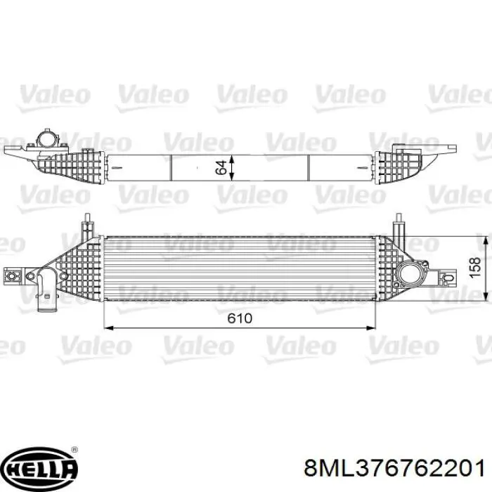 14461BB50B Nissan/Infiniti Radiador de intercooler